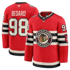 Chicago Blackhawks tröja Fanatics Premium NHL Connor Bedard 2024-25 Röd Winter Classic - NHL Tröjor Herr